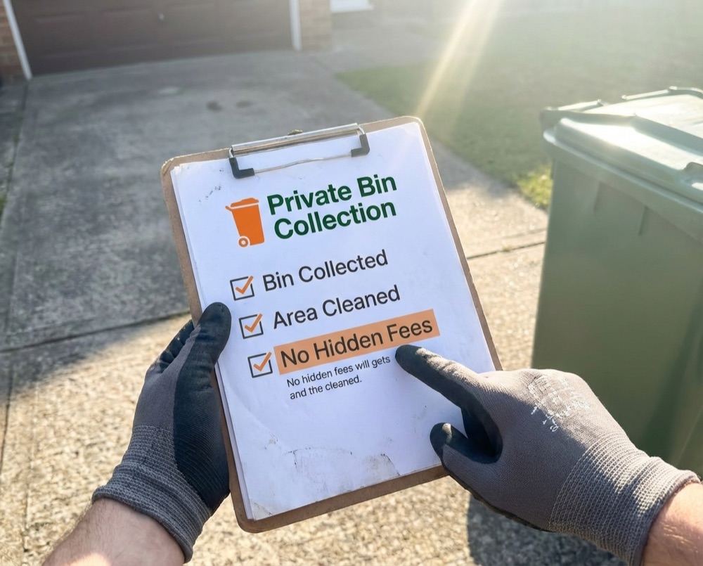 Transparent, honest private bin collection service in Worthing
